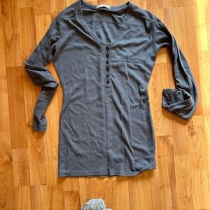 T by Alexander Wang grey henley, M